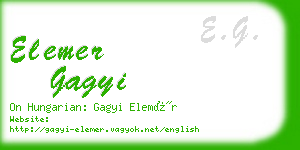 elemer gagyi business card